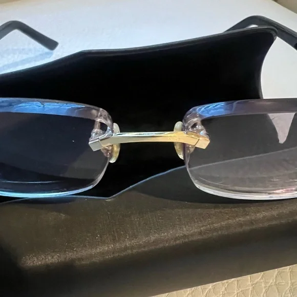 Cartier Black Sunglasses Classic Aviator Design - Picture 3 of 10